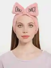 Пудровый повязка на голову "OMG" для косметических процедур