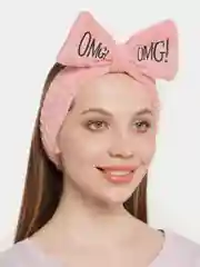 Пудровый повязка на голову "OMG" для косметических процедур