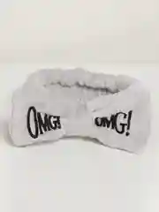 Серый повязка на голову "OMG" для косметических процедур
