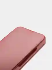 Пудровый зеркальный чехол-книжка с полупрозрачной панелью для Realme C11, 2020