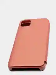 Пудровый зеркальный чехол-книжка с полупрозрачной панелью для Realme C11, 2020