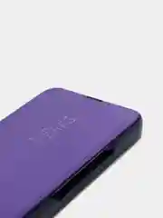 Фиолетовый зеркальный чехол-книжка с полупрозрачной панелью для Realme C11, 2020