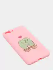 Розовый чехол с кактусом для iPhone  7+, 8+, XS Max