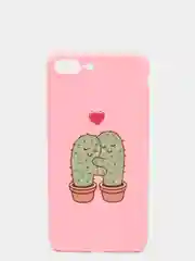 Розовый чехол с кактусом для iPhone  7+, 8+, XS Max
