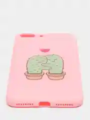 Розовый чехол с кактусом для iPhone  7+, 8+, XS Max