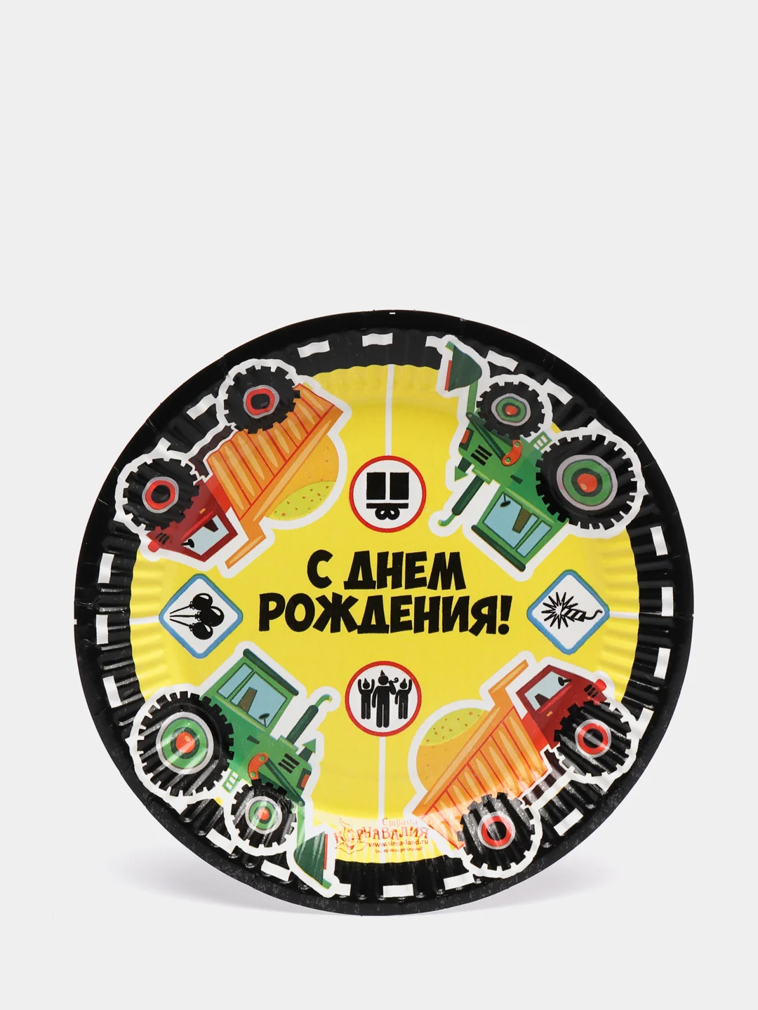 Черный набор бумажных тарелок