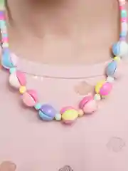 Желтый ожерелье и браслет карамельного цвета