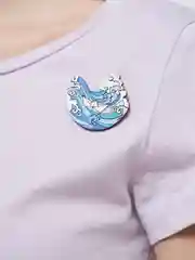 Морской деревянный значок "Волна"