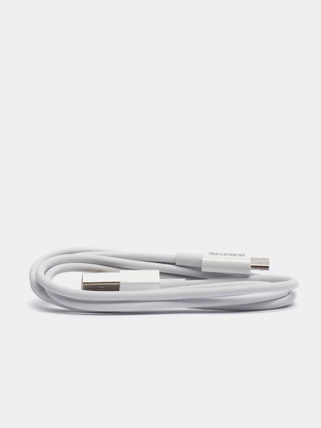 Белый кабель зарядный для MICRO-USB 2.1A Borofone BX22, ГИБКИЙ дата-кабель 1м