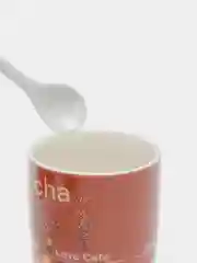 Коричневый кружка с ложкой в подарочной упаковке
