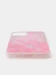 Розовый чехол для iPhone 12/12 Pro/12 Mini с цветочным узором, блестки