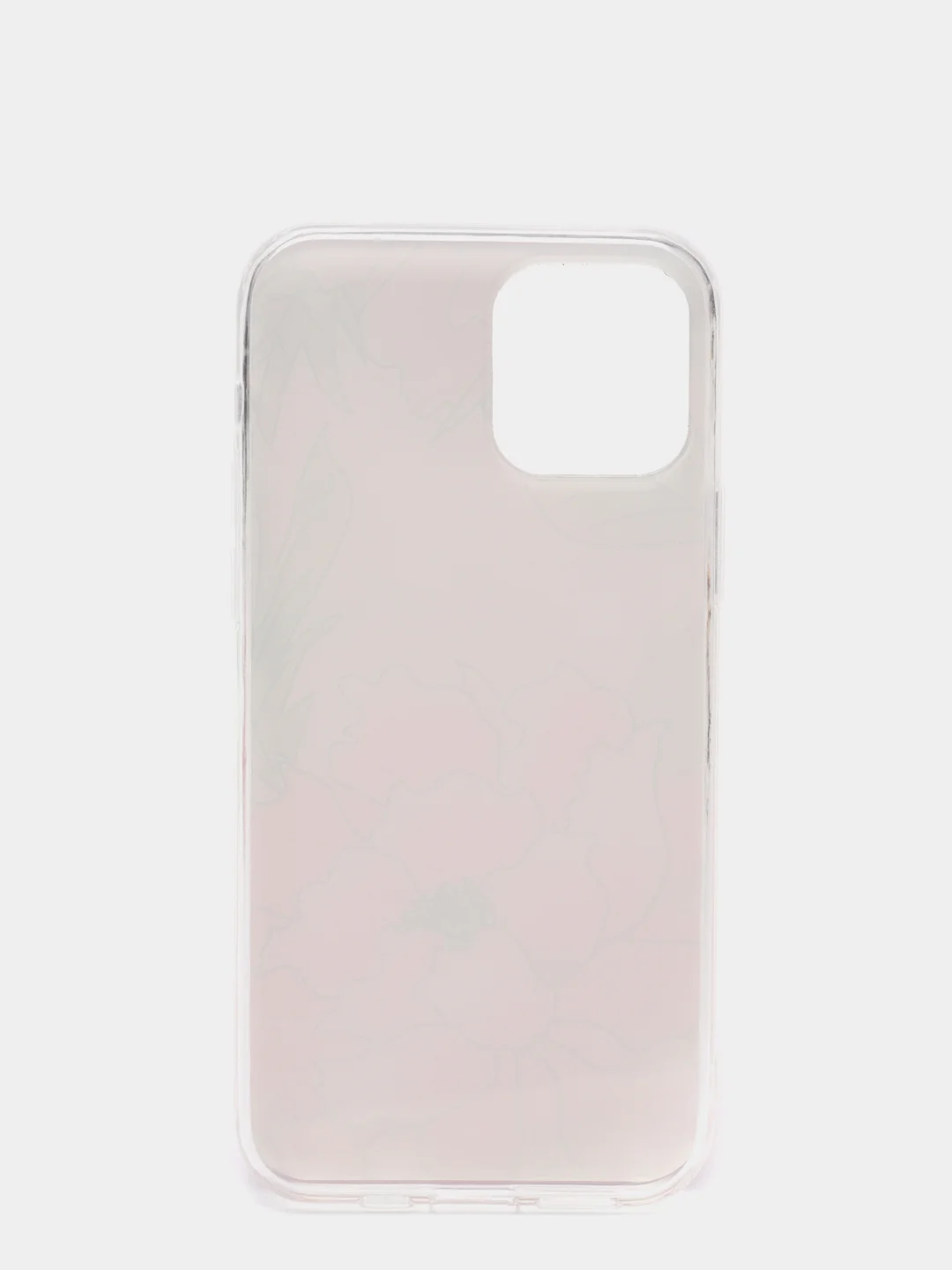Розовый чехол для iPhone 12/12 Pro/12 Mini с цветочным узором, блестки