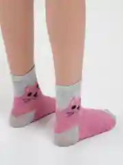 Коралловый носки с рисунком "Кошка"