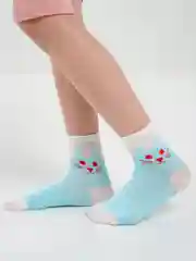 Бирюзовый носки с рисунком "Кошка"