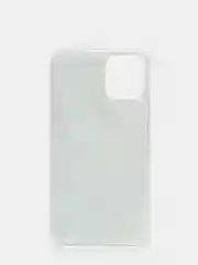 Синий чехол для iPhone 12/12 Pro/12 Mini с цветочным узором, блестки