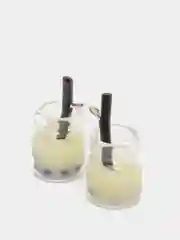 Молочный подвеска кулон "Бутылка Бабл чай", стекло смола, 2 шт, для творчества, сережек, ожерелий