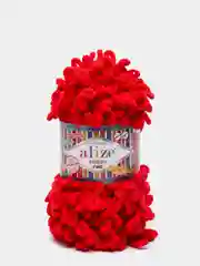 Красный пряжа Alize Puffy Fine