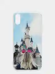 Небесно-голубой чехол Apple iPhone XR силиконовый с рисунком