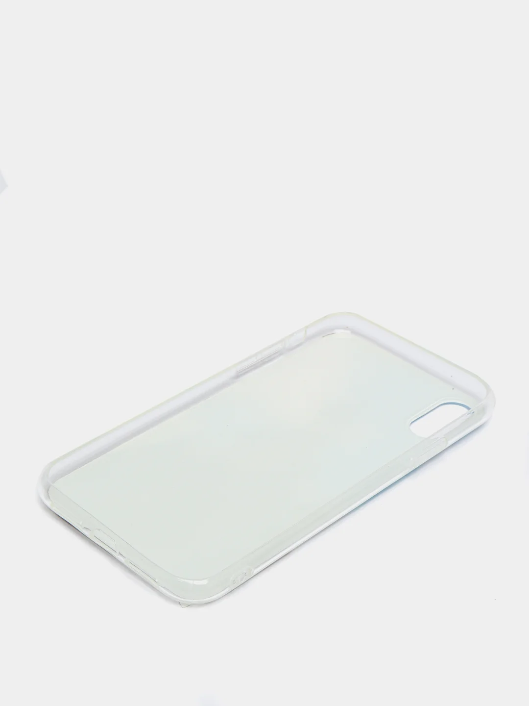 Небесно-голубой чехол Apple iPhone XR силиконовый с рисунком