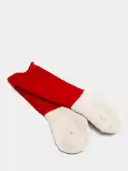 Красный детские махровые удлиненные носки