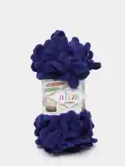 Темно-синий пряжа Alize Puffy, петельки большие, микрополиэстер, 100 г, 9 м