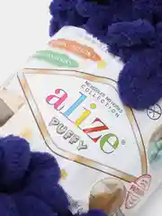 Темно-синий пряжа Alize Puffy, петельки большие, микрополиэстер, 100 г, 9 м