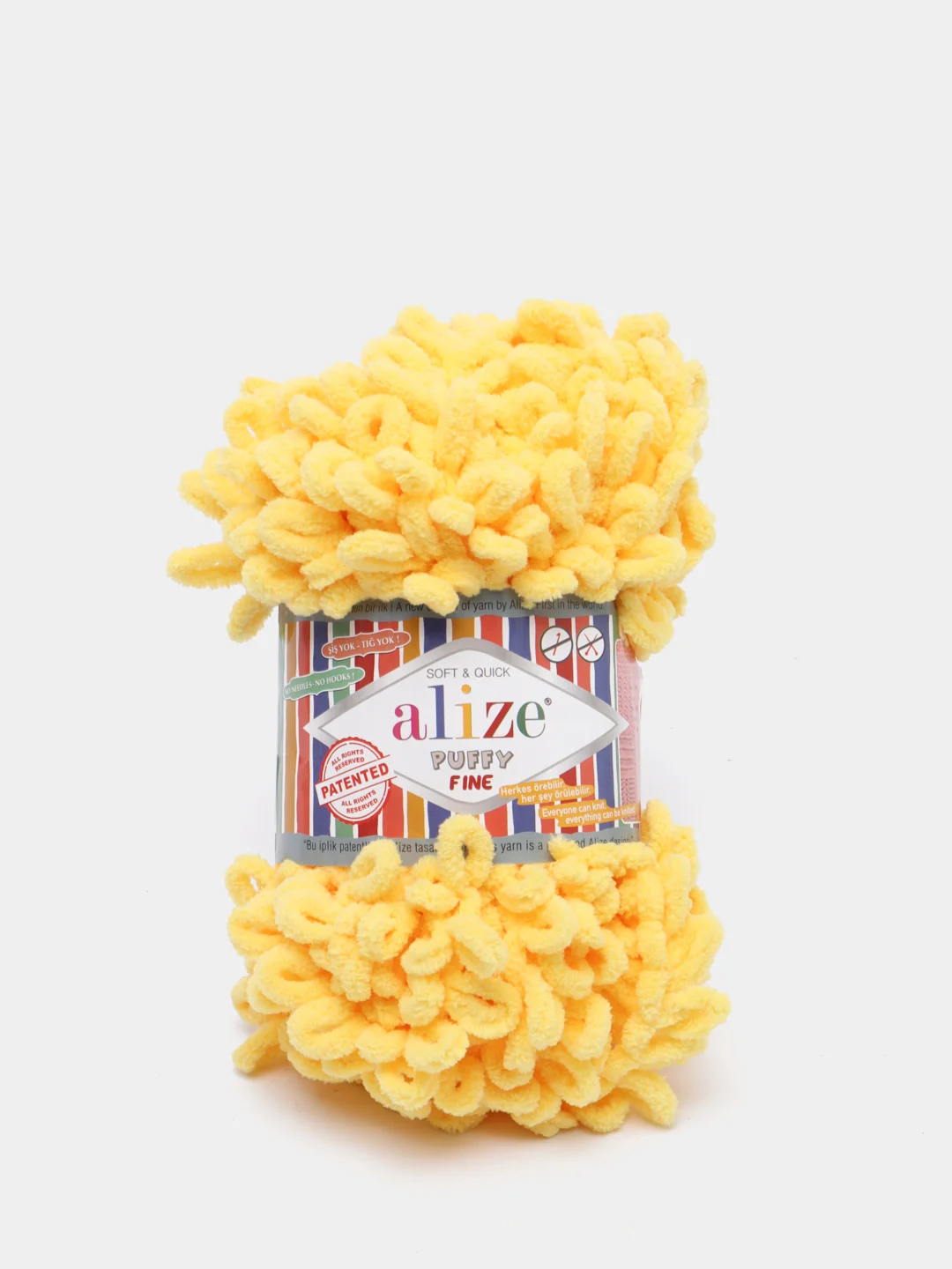Желтый пряжа Alize Puffy Fine