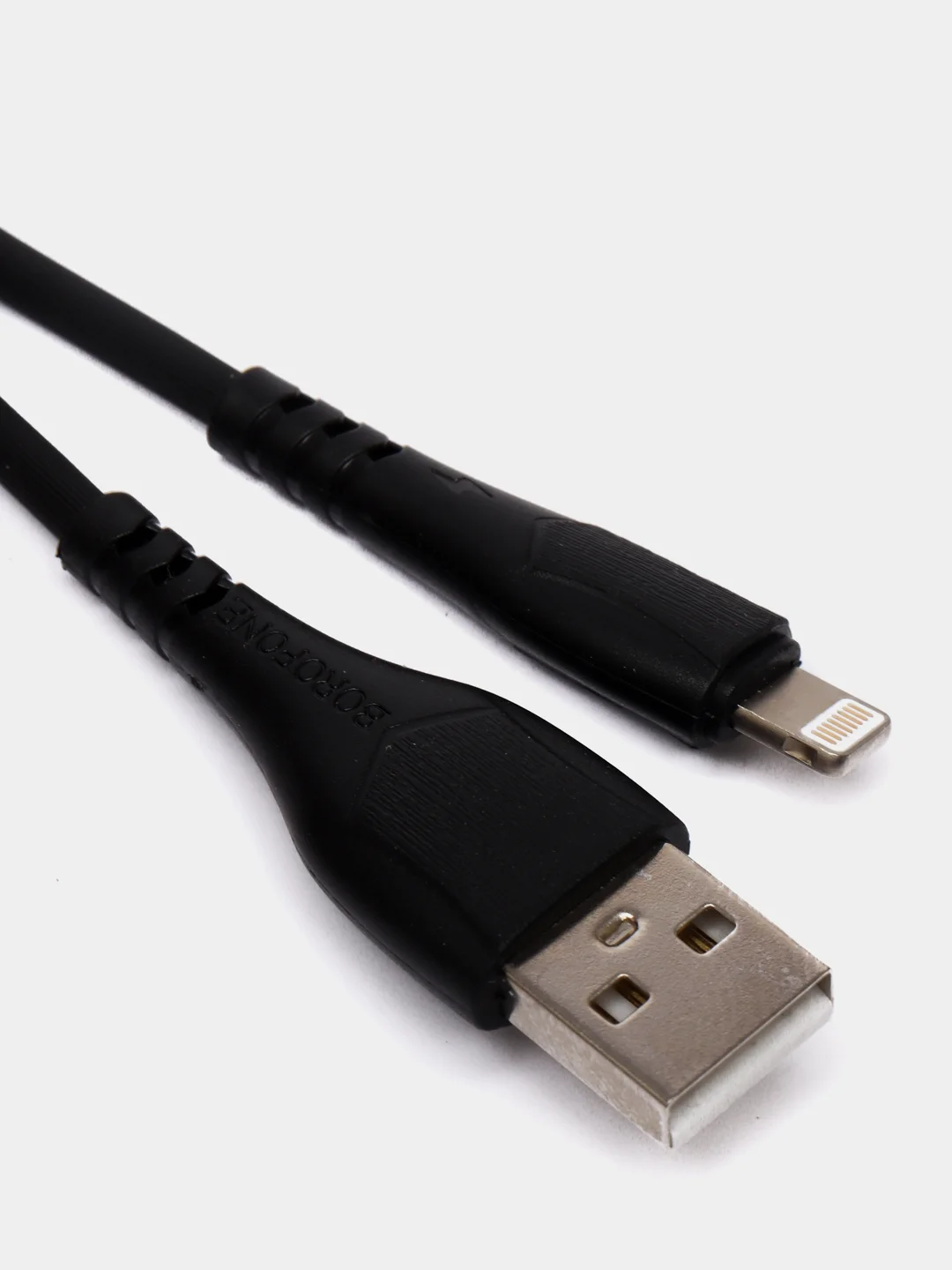Белый кабель зарядный BOROFONE BX37 (1m, Micro-USB/Type-C/Lightning) для Android и Apple iPhone