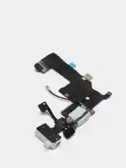 Шлейф iPhone 5 с разъемом для зарядки и аудио, микрофоном, кнопкой home и антенной, белый