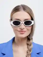 Серый меланж солнцезащитные очки овальной формы