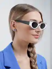 Серый солнцезащитные очки овальной формы