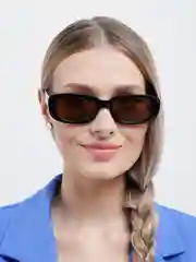 Шоколадный прямоугольные солнцезащитные очки