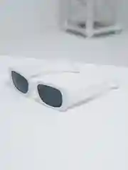 Белый прямоугольные солнцезащитные очки