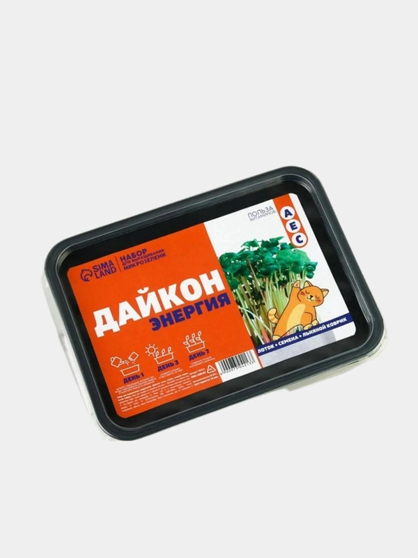 Набор для выращивания микрозелени "Дайкон", 1 урожай