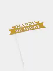 Топпер Happy Birthday, с сердцами