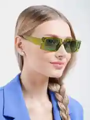 Зеленый женские прямоугольные солнцезащитные очки