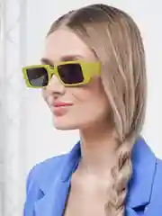 Оливковый женские прямоугольные солнцезащитные очки