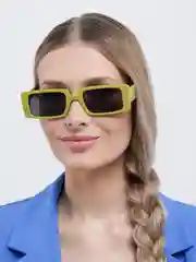 Оливковый женские прямоугольные солнцезащитные очки