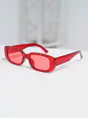 Алый прямоугольные солнцезащитные очки