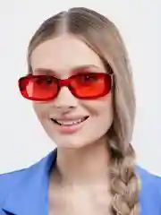 Алый прямоугольные солнцезащитные очки