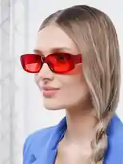 Алый прямоугольные солнцезащитные очки