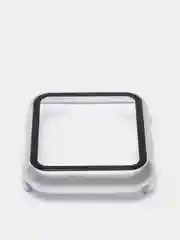 Серебряный бампер с защитным стеклом для Apple Watch 38/40/42/44 mm
