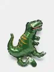 Зеленый шар динозавр фольгированный, с клапаном