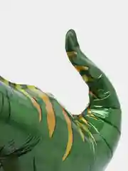 Зеленый шар динозавр фольгированный, с клапаном