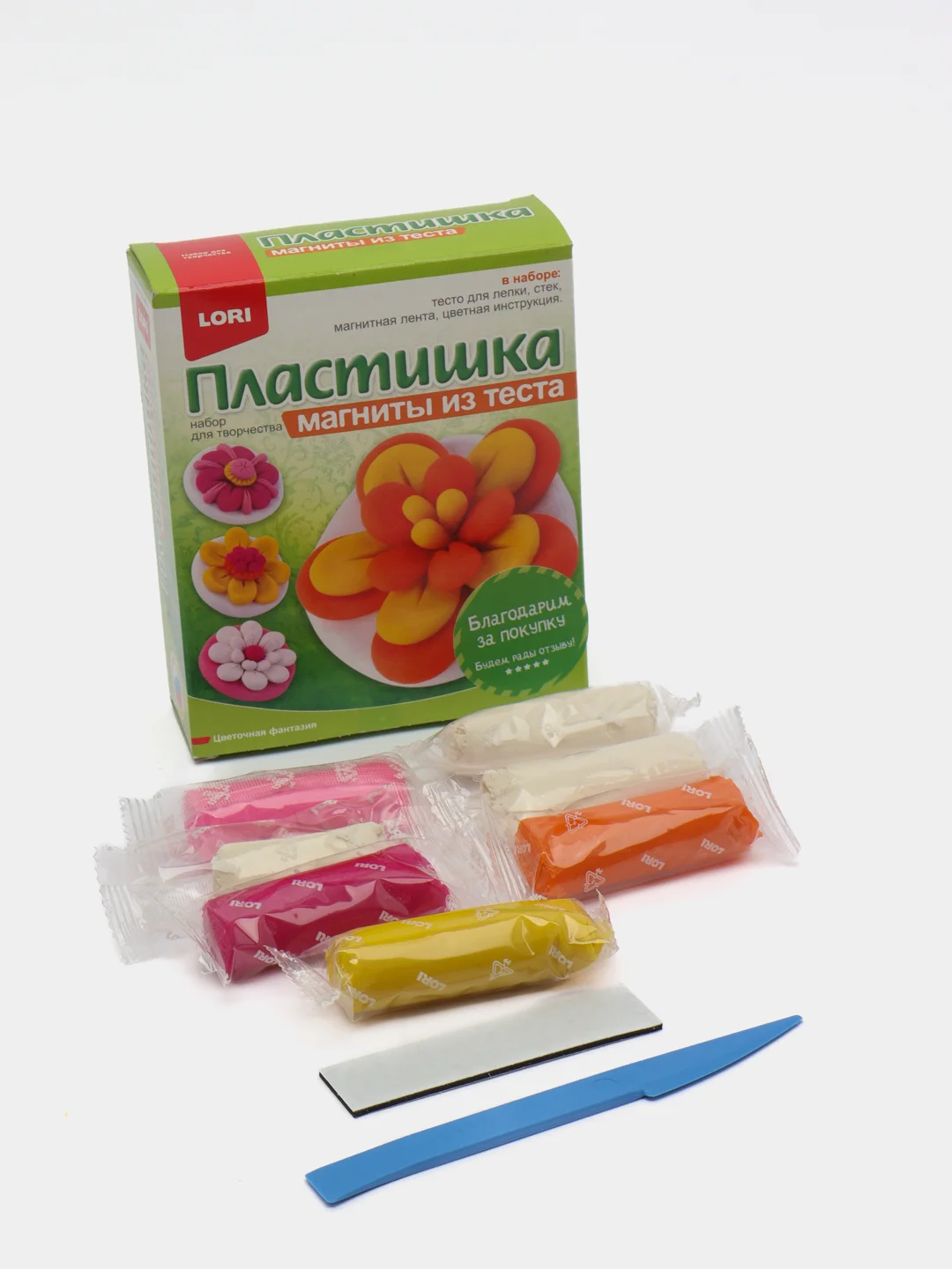 Набор для детского творчества. Магниты из теста Цветочная фантазия. Lori