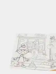 Синий раскраска длинная плакат Маша и Медведь, Синий Трактор
