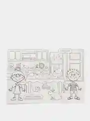 Синий раскраска длинная плакат Маша и Медведь, Синий Трактор