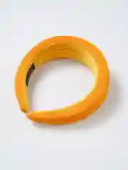 Оранжевый ободок объемный бархатный / Ободок женский