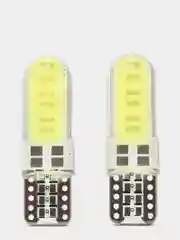 Белый автомобильная светодиодная габаритная LED лампа T10 W5W, для фар и салона автомобиля