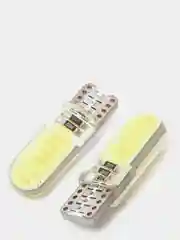 Белый автомобильная светодиодная габаритная LED лампа T10 W5W, для фар и салона автомобиля